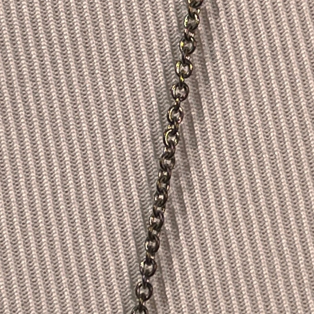 Aldo Leaf Pendant Necklace Antique Gold Tone Pave Rhinestone Long Necklace - Picture 9 of 9